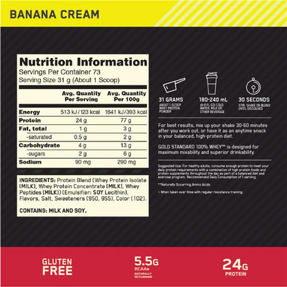 Optimum Nutrition Gold Standard 100% Whey Banana 2.27kg