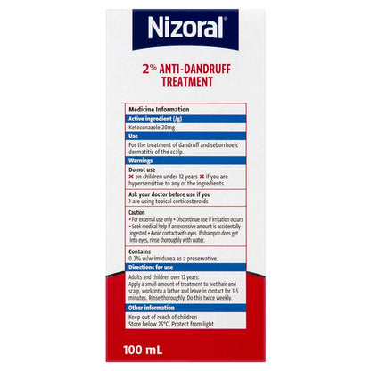Nizoral Anti-Dandruff Shampoo 2% 100mL