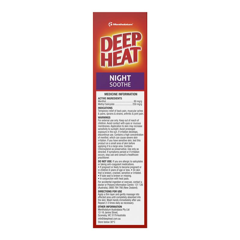 Deep Heat Night Soothing Pain Relief Cream 100g