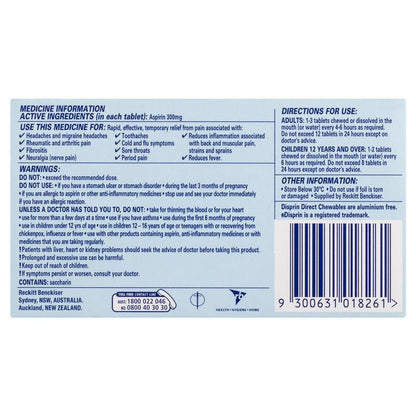 Disprin Direct 24 Chewable Tablets