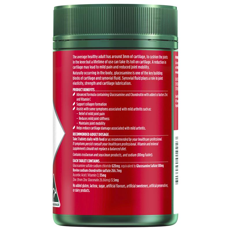 Nature's Own Glucosamine Sulfate & Chondroitin Advanced 180 Tablets - GimmeNow