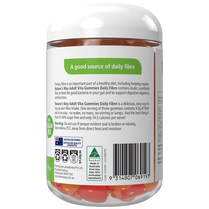 Nature's Way Adult Vita Gummies Fibre 110 Gummies