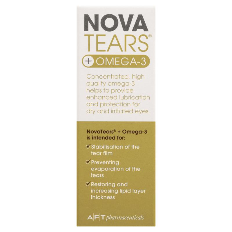 Nova Tears + Omega3 Preservative Free Lubricating Eye Drops 3ml