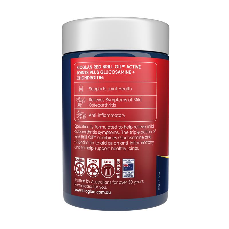 Bioglan Red Krill Oil Active Joints Plus 90 Capsules