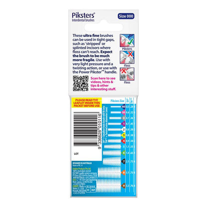 Piksters Interdental Brushes Size 000 Navy Blue 10 Pack