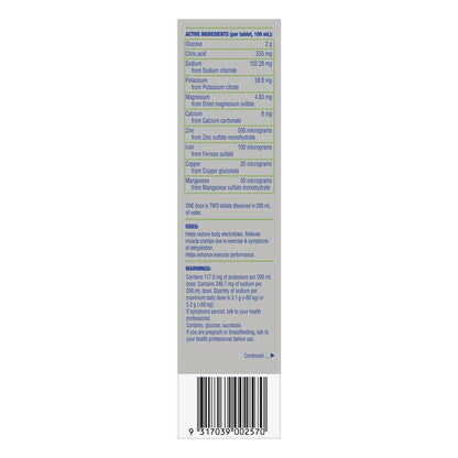 Hydralyte Plus Sport Lemon Lime 20 Effervescent Tablets