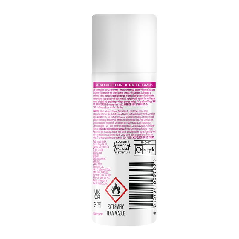 Batiste Dry Shampoo Sensitive Scalp Lightly Fragranced 50ml