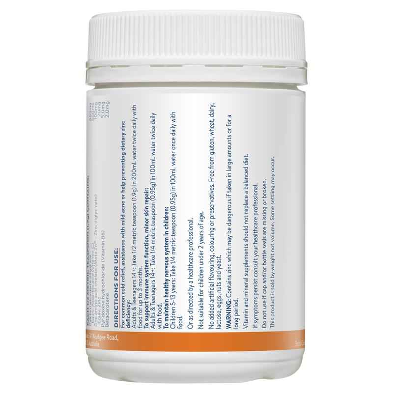 High-Strength Zinc & Vitamin C Powder - Orange Flavour