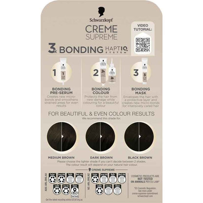 Schwarzkopf Creme Supreme Permanent Natural Darkest Brown 3-0