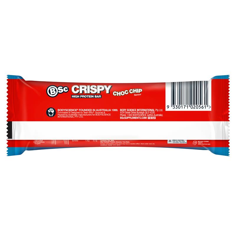 BSc Crispy Protein Bar Choc Chip 60g