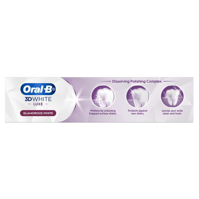 Oral B 3D White Luxe Glamorous White Toothpaste 95g