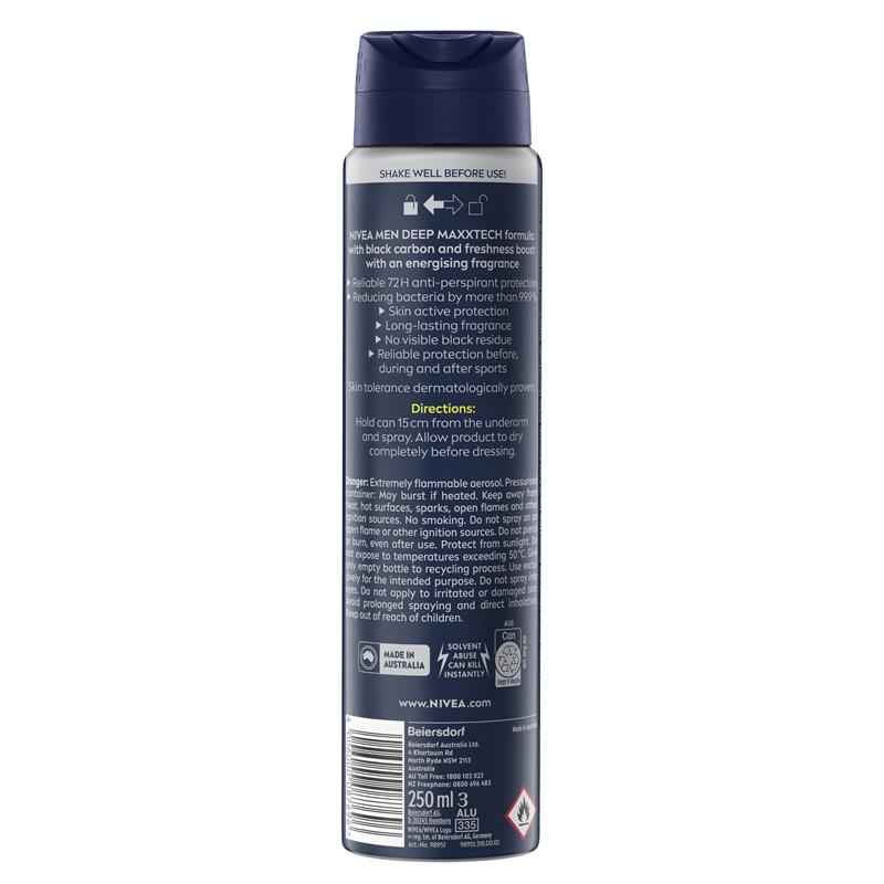 NIVEA MEN Deodorant Deep Extreme 72hr 250ml