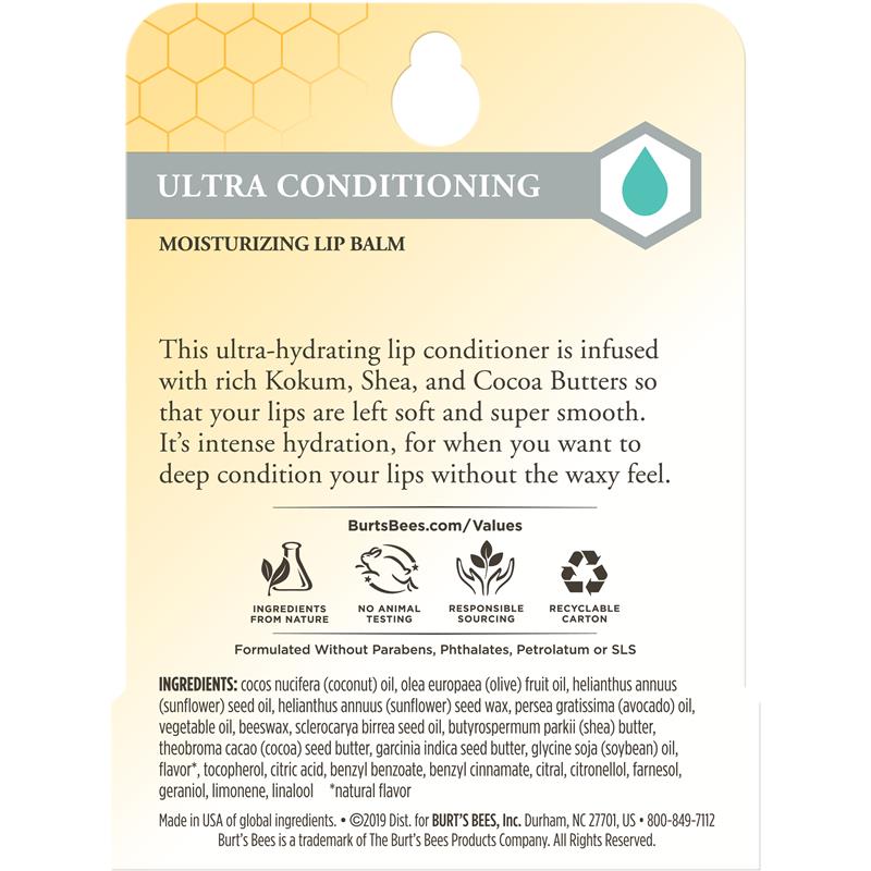 Burts Bees Lip Balm Ultra Conditioning 4.25g