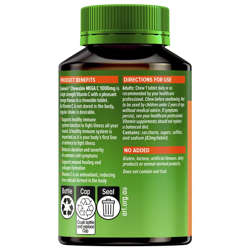 Cenovis Mega C 1000mg Orange Flavour 60 Tablets