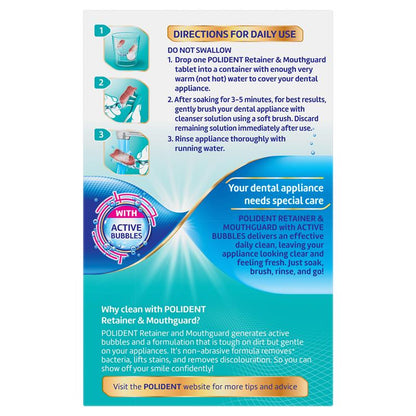 Polident Retainer and Mouthguard Cleanser 108 Tablets Exclusive Size