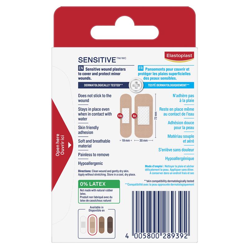 Elastoplast Sensitive Skin Tone Plasters 20 Light - GimmeNow