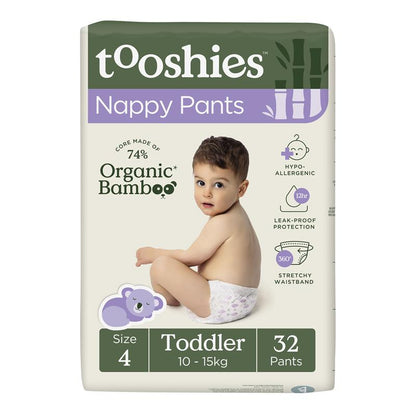 Tooshies Eco Nappy Pants Size 4 Toddler 10-15kg 32 Pack