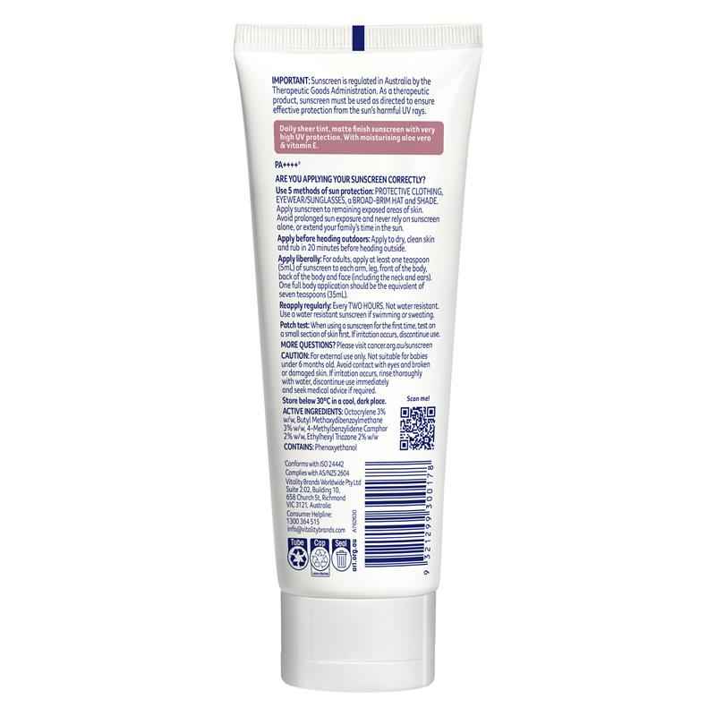 Cancer Council SPF 50+ Day Wear Face Matte Medium Tint 75ml Tube