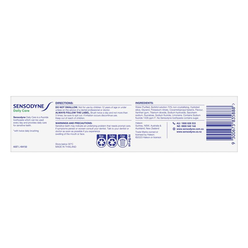 Sensodyne Sensitive Teeth Daily Care Toothpaste 160g (Exclusive Size) - GimmeNow