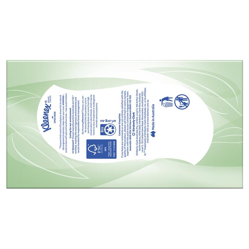 Kleenex Facial Tissues Eucalyptus 3 ply 95