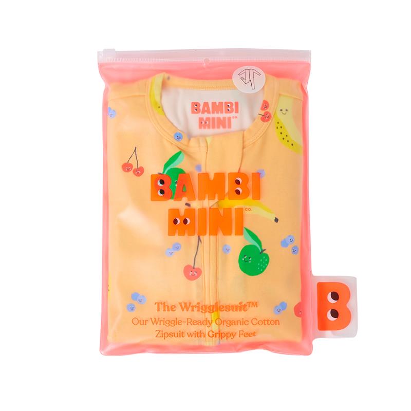 Bambi Mini Co. Wrigglesuit Unisex Orange Fruit Salad 0-3