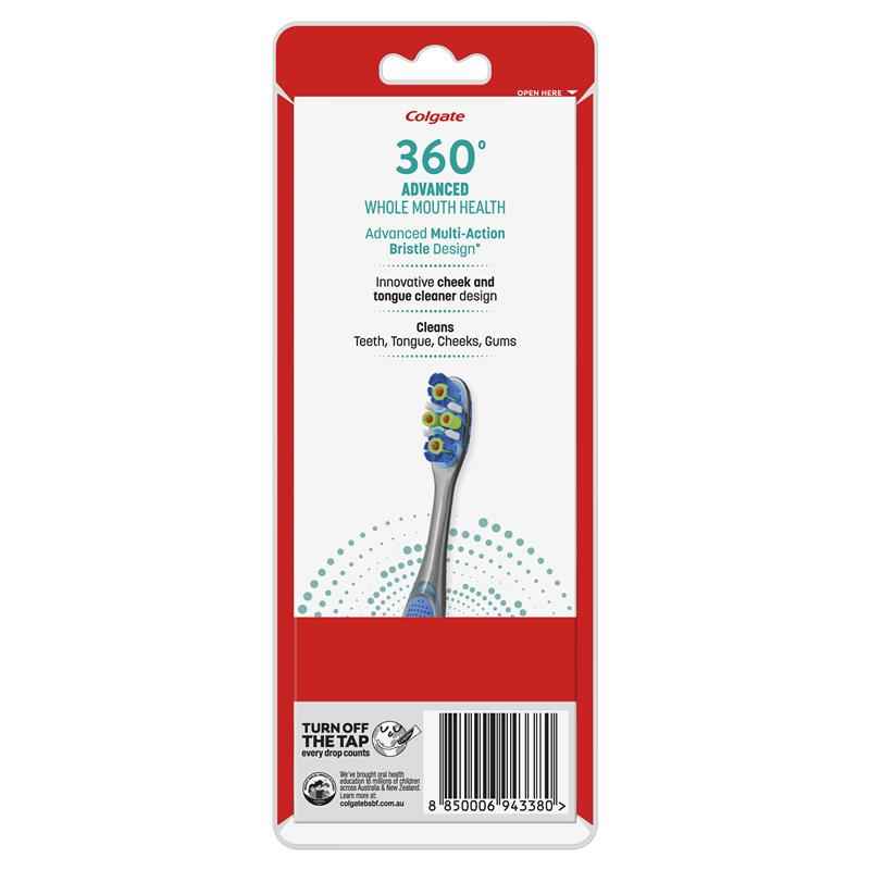 Colgate Toothbrush 360 Degree Advanced Whole Mouth Health Medium 4 Pack