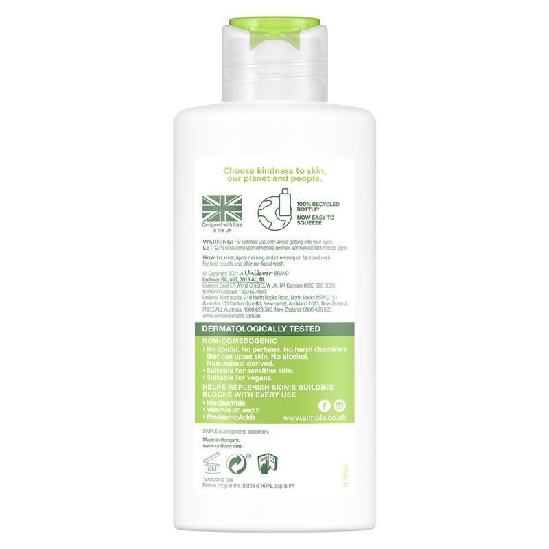 Simple Kind To Skin Rich Moisturiser Replenishing 125ml