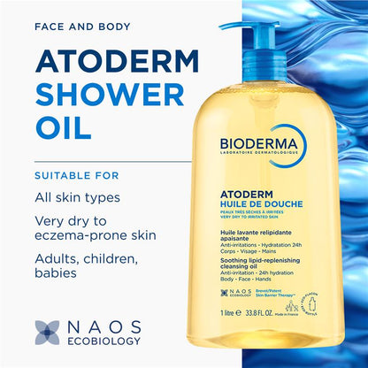 Bioderma Atoderm Ultra-Nourishing Shower Oil Cleanser 1L