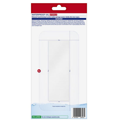 Elastoplast Waterproof Dressing 4XL 10cm x 20cm 5 Pack - GimmeNow