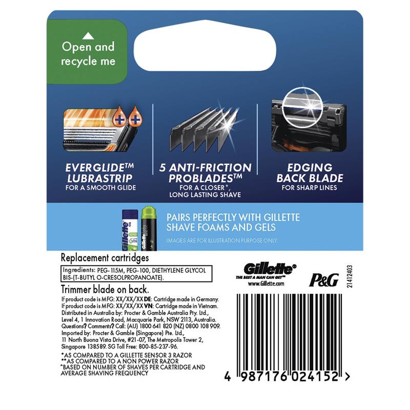 Gillette Fusion Proglide Power Razor Blades 8 Pack