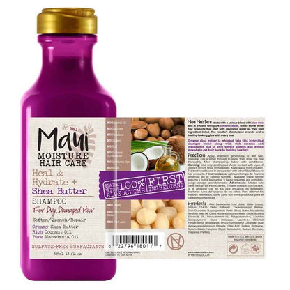 Maui Moisture Heal & Hydrate + Shea Butter Shampoo For Dry & Damaged Hair 385mL
