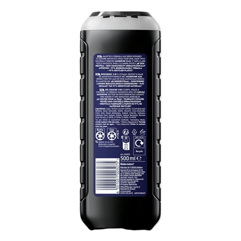 NIVEA for Men Deep Shower Gel 500ml