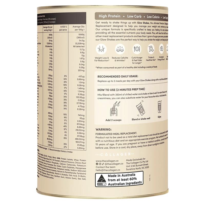 The Collagen Co Glow Shakes Vanilla Milkshake 755g