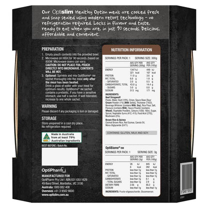 Optislim Healthy Option Meal Beef Stroganoff 300g NEW