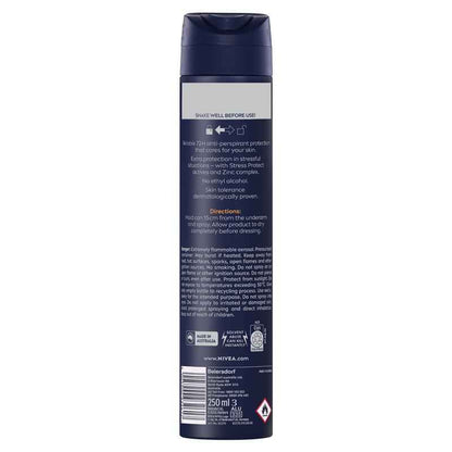 NIVEA MEN Deodorant Aerosol Intense Protection Strength 250ml