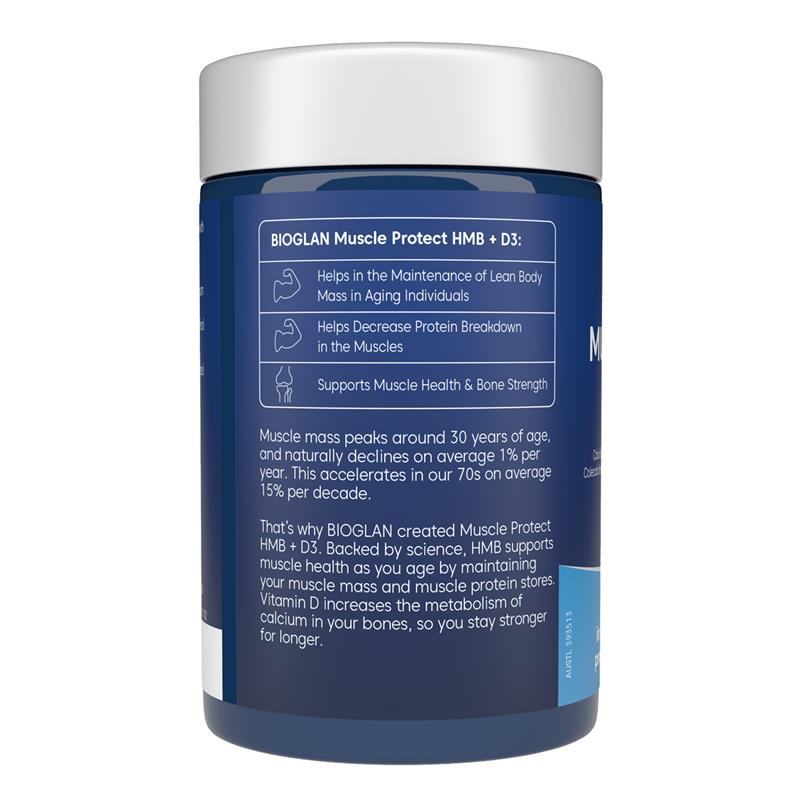Bioglan Muscle Protect HMB + D3 60 Tablets