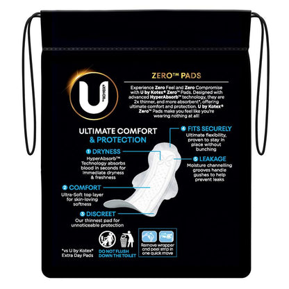 U by Kotex Zero Regular Wing 12 Pack