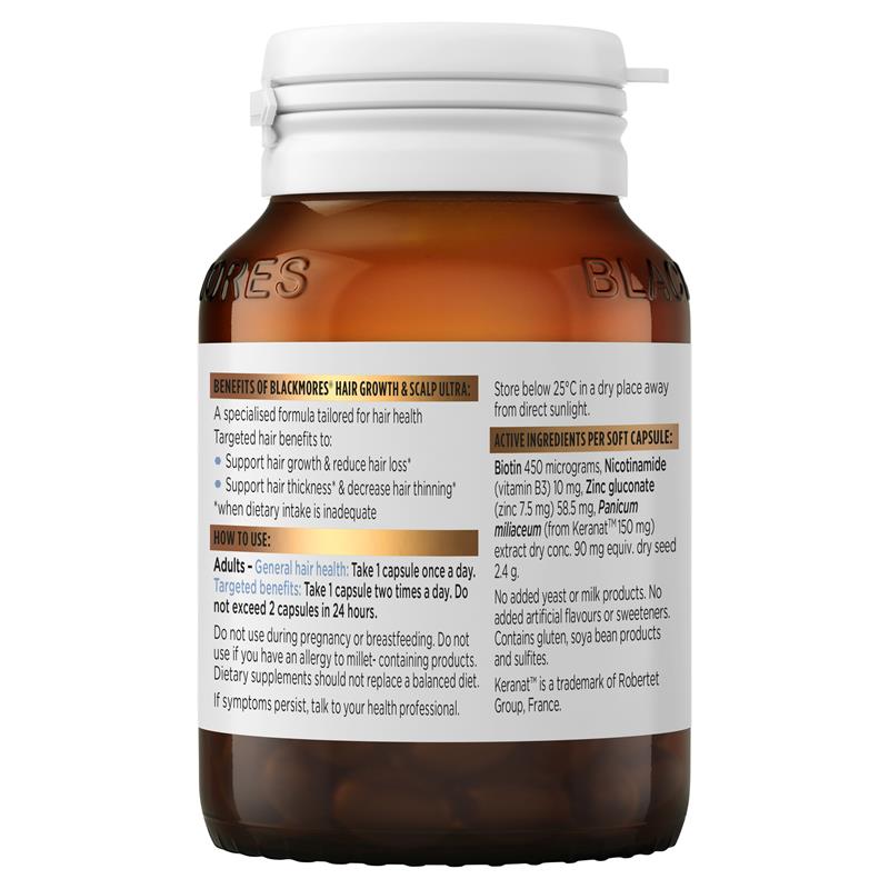 Blackmores Hair Growth+Scalp Ultra 60 Capsules