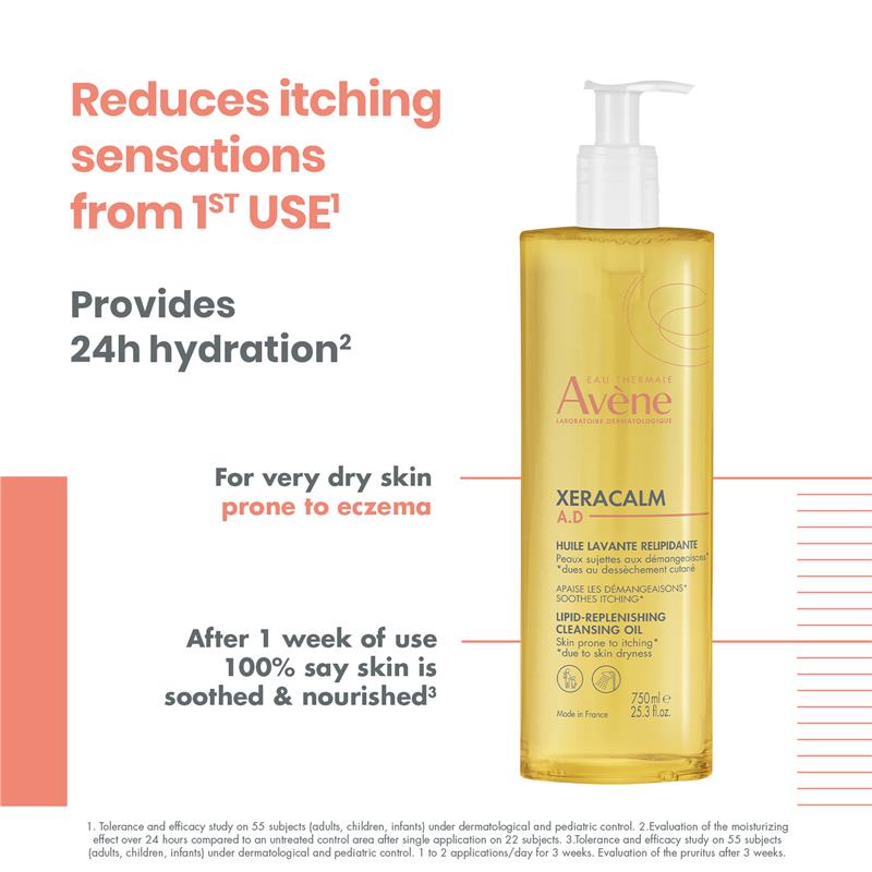 Avene Xeracalm A.D Lipid Replenishing Cleansing Oil 750ml
