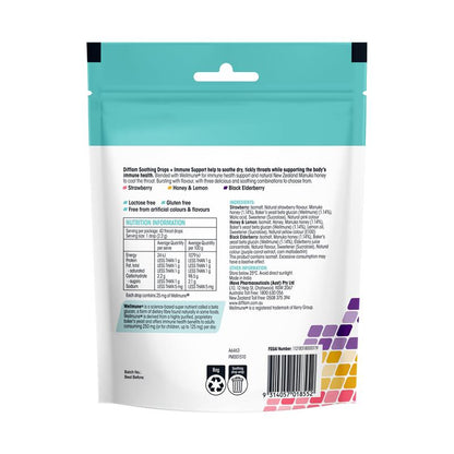 Difflam Soothing Drops + Immune Support Assorted Flavours 42 Drops