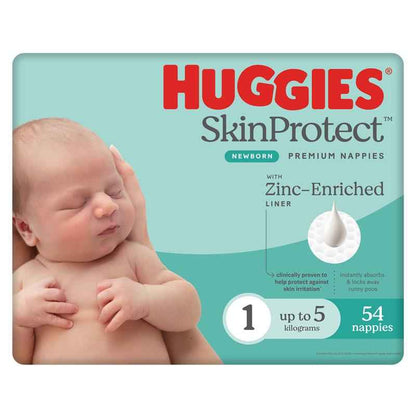 Huggies Ultimate Nappies Size 1 Newborn-5kg Bulk 54 Pack