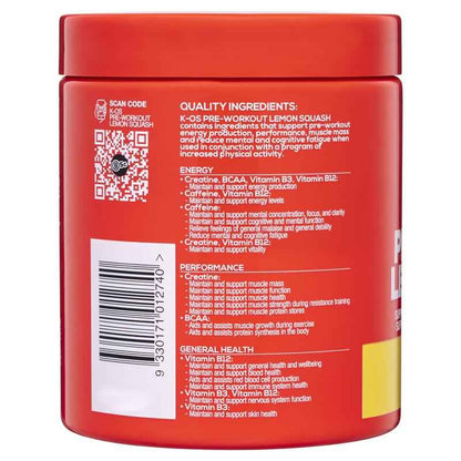 BSc K-OS Pre-Workout Lemon Squash 300g