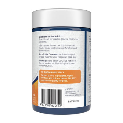 Bioglan Organic Maca 100 Tablets
