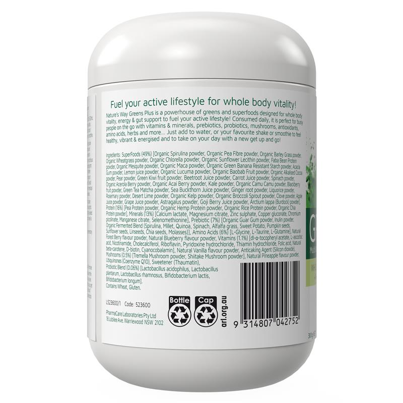Nature's Way Greens Plus 300g Powder