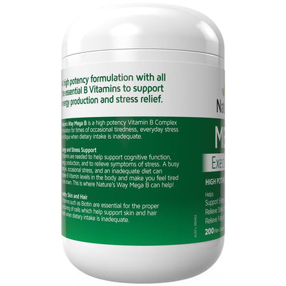 Nature's Way Mega B Executive Stress 200 Tablets