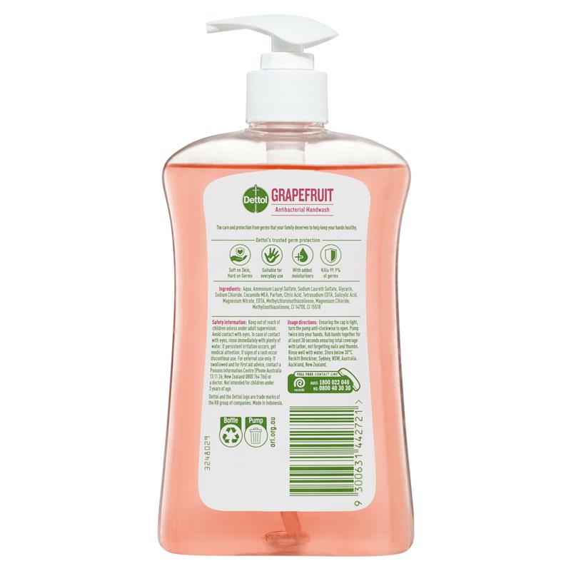 Dettol Antibacterial Liquid Hand Wash Grapefruit 500ml