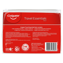 Colgate Travel Essentials Toothbrush, Toothpaste, Mouthwash, Floss & travel bag Pack
