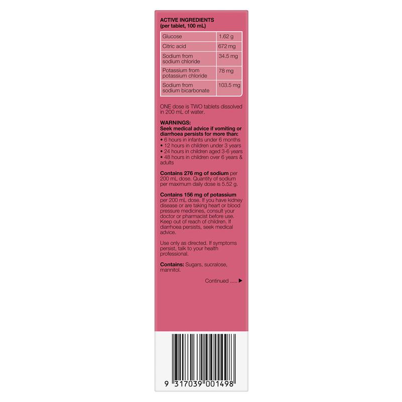 Hydralyte Electrolyte Effervescent Strawberry Kiwi 20 Tablets