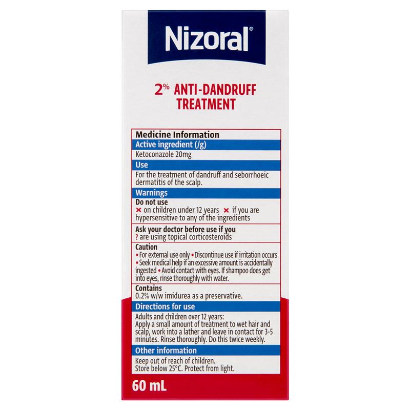Nizoral 2% Anti-Dandruff Treatment Shampoo 60mL - Ketoconazole