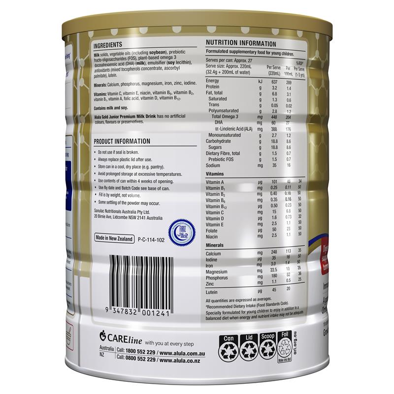 Alula Gold Stage 4 Junior Milk Drink 2 Years+ 900g